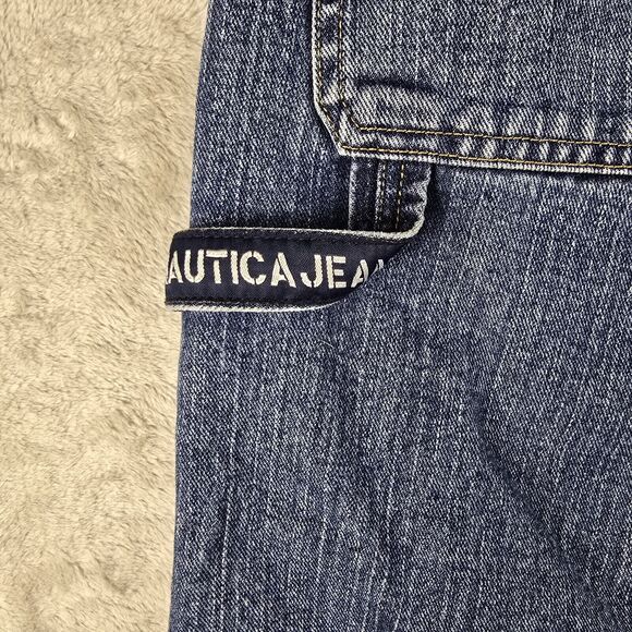 Vintage Nautica Mens Baggy Carpenters Jeans 42x29 Skater Hip Hop Y2K Grunge - Picture 4 of 16